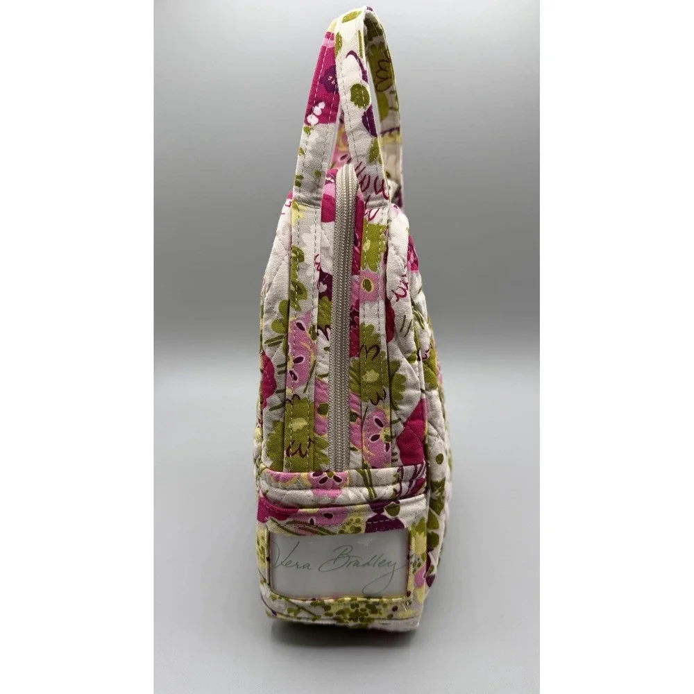 Vera Bradley Floral Quilted Cotton Insulated Zip Lunch Bag With Handle Medium